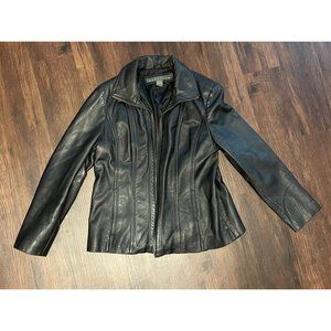 Kenneth Cole REACTION Women's Black 100% Leather Jacket Size XL